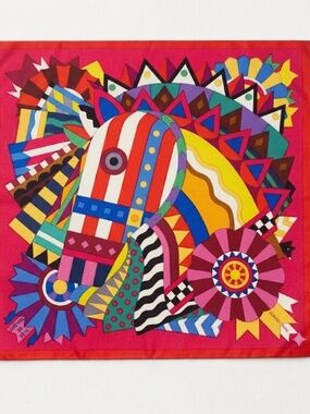 “Cheval de Fête” Art Magnet – Vibrant & Geometric Decor
